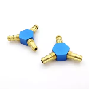 2 Pcs 3-Way Nozzle Y-type Nipple Connector Fr RC Model Car Plane Boat Tank Acc - Picture 1 of 6