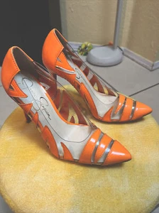 ladies orange pumps - Picture 1 of 3