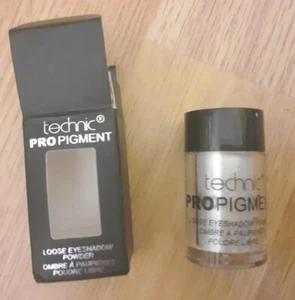 New Technic Pro Pigment Silver Loose Eye Shadow Powder 2g Bottle Jar Boxed - Picture 1 of 3