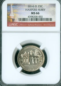 2016 D HARPERS FERRY QUARTER NGC MS66 PQ * - Picture 1 of 2