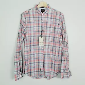 INDUSTRIE Mens Size S Check Print Long Sleeve Shirt NEW + TAGS - Picture 1 of 10