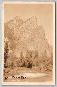 Postcard: Three Brothers, Yosemite, California, Photo, Posted ca. 1927 - Picture 1 of 2