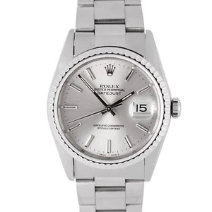 Rolex DateJust 36 Edelstahl MOTOR GEDREHT silber 36 mm Auster 16220 Uhr - Bild 1 von 8
