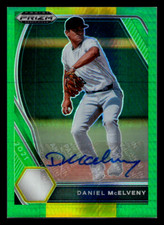 2021 Prizm Draft Picks Hyper Green & Yellow Prizm Daniel McElveny Auto #PDP166