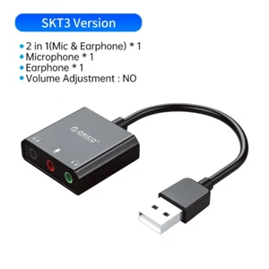 ORICO SC2 Carte Son Externe USB 3,5mm Adaptateur Audio avec Contrôle du Volume - Photo 1/12