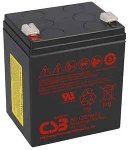 Batteria al piombo alta corrente CSB HR1227W 12V 6,18Ah 27W F2 compatibile 4Ah 4,5Ah 5Ah 5,4Ah  - Foto 1 di 7