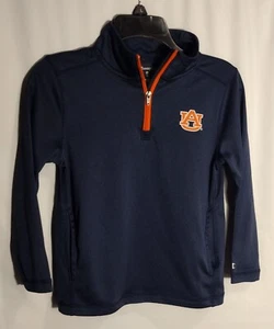 Champion Auburn Tigers Quarter Zip Pullover Boy's Size Medium Navy Pre-owned - Picture 1 of 10