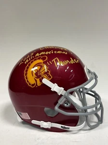 Lendale White Signed USC Trojans Schutt Authentic Mini Helmet W/ 3 Insc PSA - Picture 1 of 4
