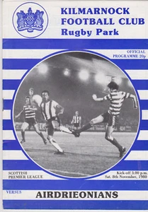 Programme / Programma Kilmarnock FC v Airdrieonians 08-11-1980 - Imagen 1 de 1