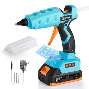 100W Cordless Glue Gun Temp Adjustable LCD Digital Display Fast Heating Kit - Picture 1 of 5