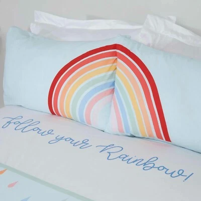 Rainbow Duvet Cover Set - Single Size - Follow Your Rainbow - BLUE - Image 1 of 3