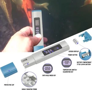 SALT-3050 Waterproof Salinity NaCl Salt Meter Tester for Saltwater Pool Koi Pond - Picture 1 of 12