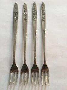 Vtg Souvenir US Collectible Lot Of 4- 6” My Rose Betty Crocker Seafood Forks - Picture 1 of 6