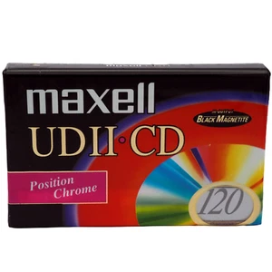 MAXELL UDII CD 120 Min Tipo II 2 Nastro audiocassetta vuoto cromato (1996) SIGILLATO - Foto 1 di 7