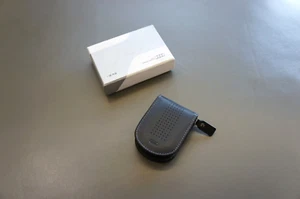 NIB Genuine Audi Premium Leather Car Key Fob Remote Holder Zipper Bag Case Cover - Picture 1 of 9