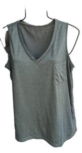 Army Green Muscle Tee V Neck Tank W/Pocket Woman’s Size 12/XL SHEIN - Picture 1 of 7