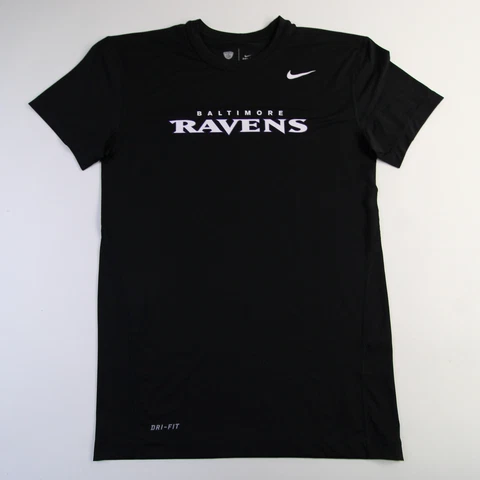 Baltimore Ravens Nike NFL Training Dri-Fit Short Sleeve Shirt Men's Black Used Cover