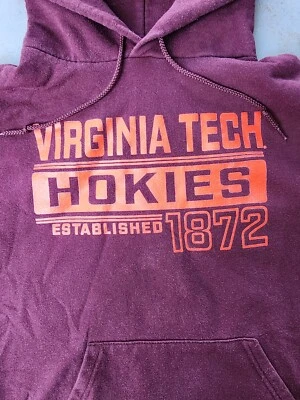 Virginia Tech Hokies Champion Hoodie Sz Med Burgundy Established 1872 Clearance - Image 1 of 4