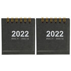  2 PCS 2022 Mini Desk Calendar Easel Schedule Minimalist Home Decor Simple