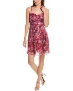 Laundry By Shelli Segal Multicolor Pleated Metallic Ruffle Dress. Sz 12. NWT! - Picture 1 of 7
