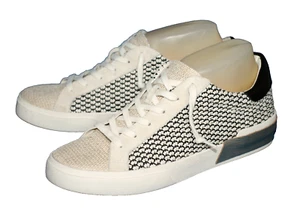 DOLCE VITA Zina Sneaker Comfort Shoe Women Size 9.5 Black Natural Raffia Leather - Picture 1 of 6