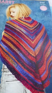 Stylecraft Crochet Pattern-Lovely Shawl & Scarf in 1 Self patterning D.K. - Picture 1 of 1