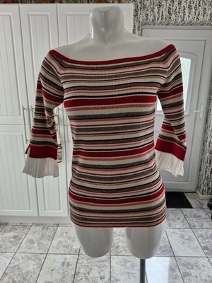 Ladies BNWT "KALEIDOSCOPE" Multicoloured off the shoulder knit top (size 14) - Image 1 of 4