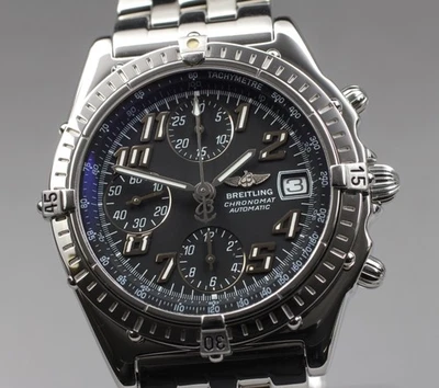 [Exc+5] Reloj Breitling Chronomat A13050.1 esfera negra automático 39 mm para hombre JAPÓN Foto 1 de 4