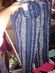 große Serengeti Viskose blau stretchig Hippie Boho Hose Muster Basic - Bild 1 von 2