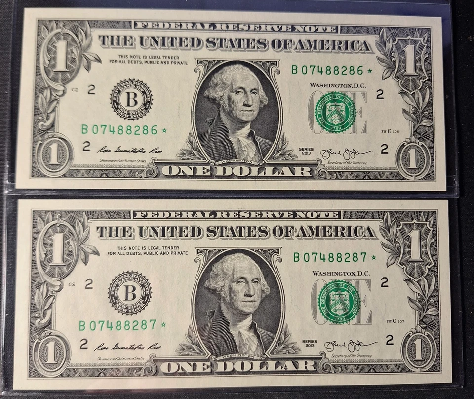 (2) 2013B FW дублировать звезды банкноты, не бывшее в обращении состояние товара. - Изображение 1 из 1