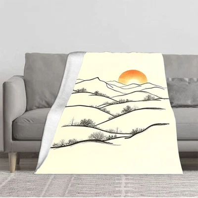 Cozy Flannel Blanket - Soft & Warm Perfect for Sofa Travel & Bed Elegant Design  - Image 1 of 4