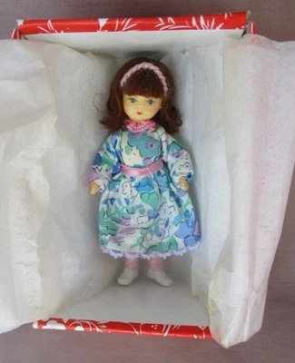 Miniature 2 1/2" Käthe Kruse Cloth Girl Doll  Mint With  Box - Image 1 of 4