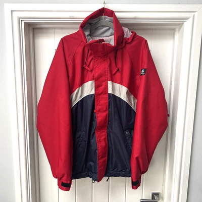 Decathlon Quechua Jacket Coat Men's Medium Red Blue Full Zip Padded Outdoors - Image 1 of 4