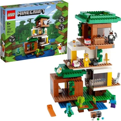 LEGO Minecraft 21174 La Maison Arbre Moderne Kit De Construction 909 Pièces - Photo 1/4