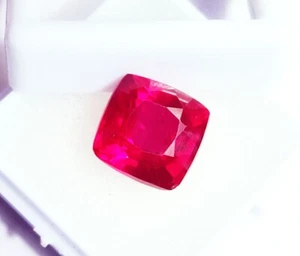 Natural Red Ruby Cushion Cut 7.75 Ct Certified Loose Gemstone With Free Gift - Picture 1 of 7