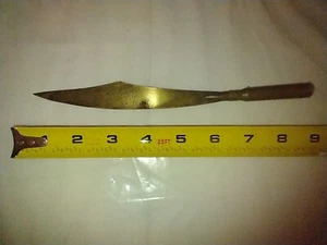 WWI TRENCH ART SHELL/BULLET HANDLE BRASS LETTER OPENER-"CHICK" - Picture 1 of 7