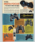 1971 PAPER AD 4 PG Binoculars Bushnell Jason Empire Insta Focus Wide Angle