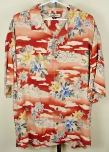 Tommy Bahama Mens Floral Waves 100% Silk Button Up Hawaiian Shirt Size XL - Picture 1 of 4