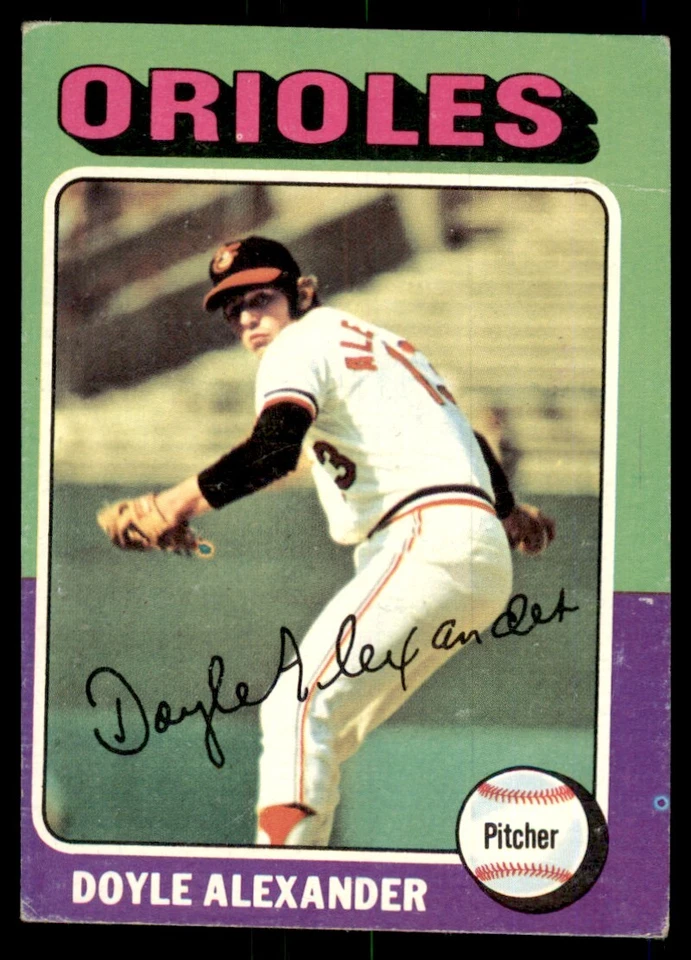 1975 Topps Doyle Alexander Baseball Cards #491 - Image 1 of 2
