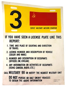 Poster Targa Missione Collegamento Militare Sovietica 1964 US Army GTA Guerra Fredda - Foto 1 di 13