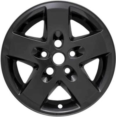 ONE JEEP WRANGLER 2007-2018 # 7907-GB 17" 5 RADIOS NEGRO BRILLANTE CUBIERTA DE RUEDA NUEVO Foto 1 de 4