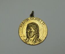 Vintage Maria Goretti Brass Religious Medal 1 ½’’ Dia.  FREE SHIPPING