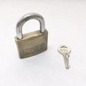 Cole Security Padlock Hardened Steel Keyed # D1022 - Picture 1 of 4