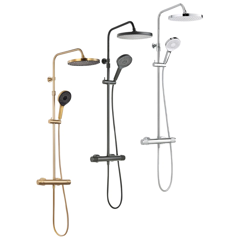 SCHÖNER WOHNEN Duschsystem mit Thermostat & Regendusche Duschamatur Komplettset - Bild 1 von 1