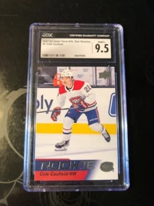 2021-22 Upper Deck NHL Star Rookie - Cole Caufield #1 (RC)  CGC 9.5 - Picture 1 of 2