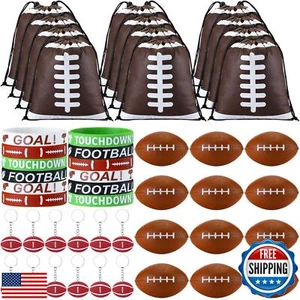 Nuogo 48 Pcs Football Party Favors Supplies Include Goodie Bags, Bracelets, s - Picture 1 of 5