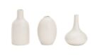 Vases Set en Céramique Gris 3er-Set (B / H/T ) 9x12x9cm,7x11x7cm,7x14x7cm