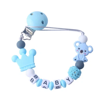 Dummy Clip Baby Boys Girls Pacifier Soother Chain Holder Strap Clips Silicone ~⇓ - Image 1 of 4