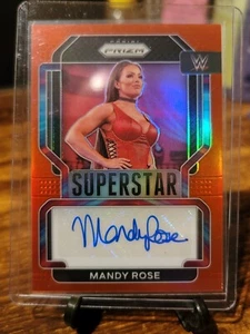MANDY ROSE Autograph 2022 Panini Prizm WWE #SA-MRS Superstar Signatures Red SP - Picture 1 of 2