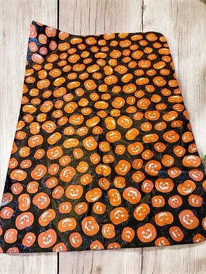 Halloween Happy Orange Pumpkins Fall Harvest Vinyl Rectangular Tablecloth 60X84 - Image 1 of 4